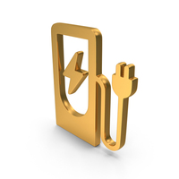 Electric Charge Electric Charging Icon Gold PNG & PSD Images
