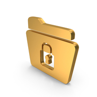 Folder Lock Document Lock Folder Icon Gold PNG & PSD Images