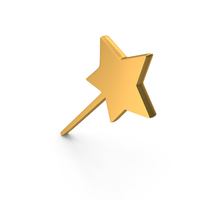 Gold Halloween Magic Star Stick Icon PNG & PSD Images