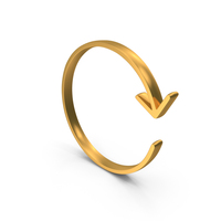Refresh Reload Icon Gold PNG & PSD Images