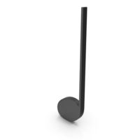 Black Plastic Quarter Music Note Symbol PNG & PSD Images