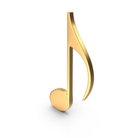 Music Eighth Note Gold PNG & PSD Images