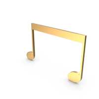 Music Beamed Notes Gold PNG & PSD Images