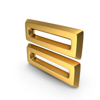 Gold Outline Equal Symbol PNG & PSD Images