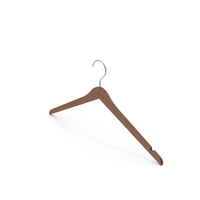 Clothes Hanger Dark Wood PNG & PSD Images