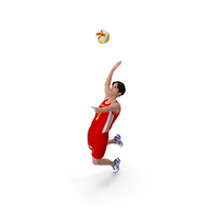 Chinese Volleyball Player With Ball PNG & PSD Images