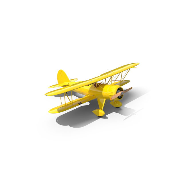 Coastal Biplane YMF 5 Yellow Simple Interrior PNG & PSD Images