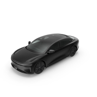 Lucid Air Electric Luxury Sedan Black PNG & PSD Images