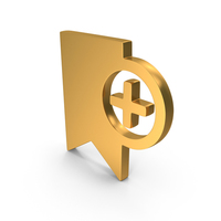 Gold Add Bookmark Icon PNG & PSD Images