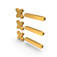 Gold Checklist Cross Icon PNG & PSD Images