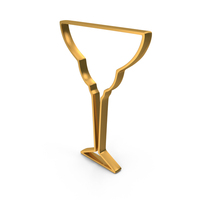 Gold Margarita Cocktail Glass Outline Icon PNG & PSD Images