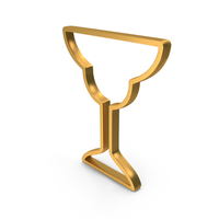 Gold Margarita Cocktail Glass Outline Icon PNG & PSD Images