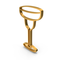 Gold Margarita Cocktail Glass Outline Icon PNG & PSD Images