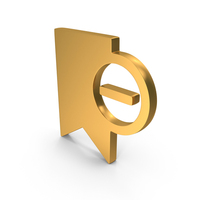 Gold Remove Bookmark Icon PNG & PSD Images