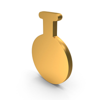 Gold Chemical Flask Icon PNG & PSD Images