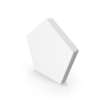 Geometric Pentagon Icon White PNG & PSD Images