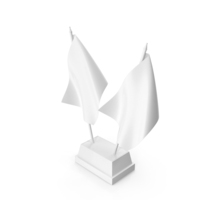 Monochrome Customizable Desk Flags PNG & PSD Images