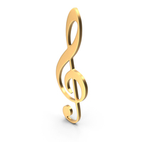 Gold Treble Clef Music Symbol PNG & PSD Images