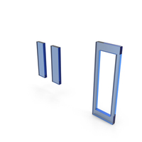 Blue Glass Neutral Clef Music Symbol PNG & PSD Images