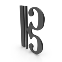 Black Plastic Alto and Tenor Clefs Symbol PNG & PSD Images