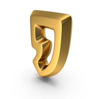 Gold Comma Outline Symbol PNG & PSD Images