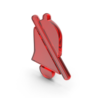 Glass Mute Notification Bell Icon PNG & PSD Images