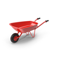 Wheelbarrow Red Metallic PNG & PSD Images