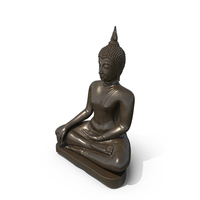 Seated Buddha Bronze Sculpture PNG & PSD Images