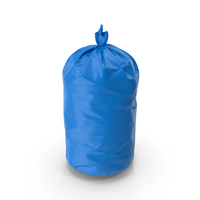 Tied Closed Big Blue Trash Bag PNG & PSD Images