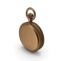 Vintage Brass Pocket Watch Closed PNG & PSD Images