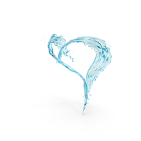 Water Heart Shaped Splash PNG & PSD Images
