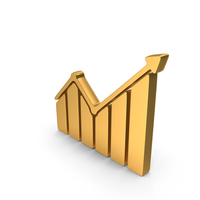 Graph Chart Bar Icon Gold PNG & PSD Images