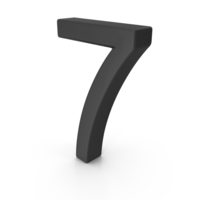 Black Number 7 PNG & PSD Images