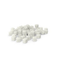White Sugar Pieces Heap PNG & PSD Images