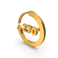 Gold 270' Degrees Icon PNG & PSD Images