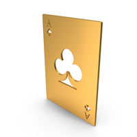 Club Suit Playing Card Icon Gold PNG & PSD Images