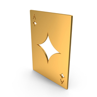 Gold Ace Of Diamond Playing Card Icon PNG & PSD Images