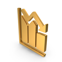 Graph Chart Icon Gold PNG & PSD Images
