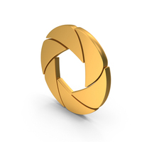 Aperture Shutter Camera Icon Gold PNG & PSD Images