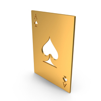 Gold Ace Of Spades Playing Card Icon PNG & PSD Images