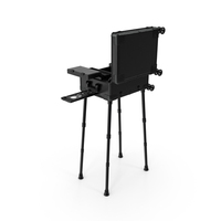Wheeled Trolley Makeup Case Black PNG & PSD Images