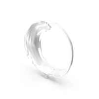 White Liquid Circle Splash PNG & PSD Images