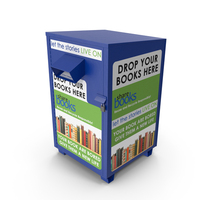 Book Drop Box Blue PNG & PSD Images