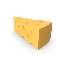 Cartoon Cut Piece of Yellow Cheese PNG & PSD Images