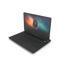 Gaming Laptop Alienware M15 R7 Turned On PNG & PSD Images
