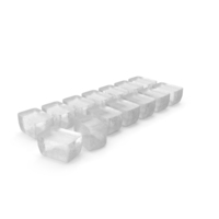 Ice Cubes Fresh from Mold PNG & PSD Images