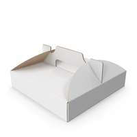 Pizza Box With Handle White PNG & PSD Images