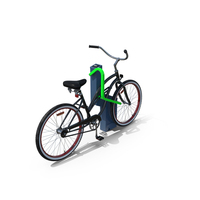 Bike Parked in Smart Bikeep Parking PNG & PSD Images