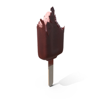 Half Of Strawberry Ice Cream Chocolate Covered Bar PNG & PSD Images