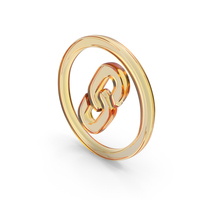 Glass Circular URL Chain Symbol PNG & PSD Images